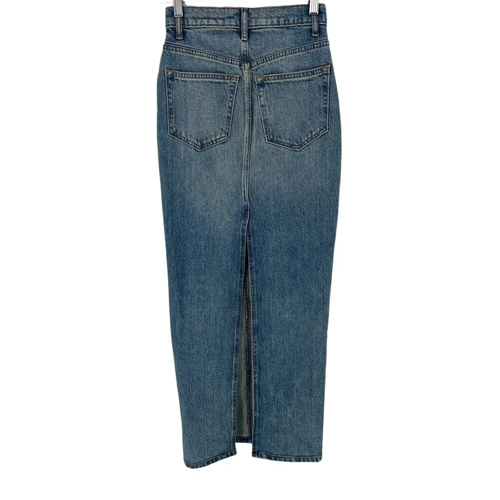 Reformation Blue Daria‎ Denim Maxi Skirt in Merritt